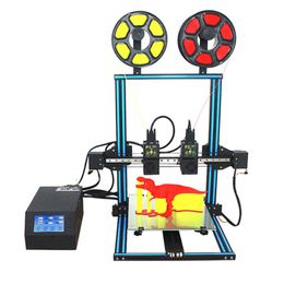 Printers SunDcreate Dual Nozzle 3D Printer Impressora Two Colour And With 300x300 X400mm PlatformPrinters
