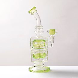 hookahs Glass bongs Soot Catcher Smoking Accessory C Slyme Water pipe Oil Well Bubble unique design you can customize colors full height 12.5 inches