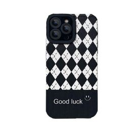 Black and white ringer iPhone case 12/13pro Max Case phone cases 11 dermatoglyphics XS XR men ands women smiling faces 7p/8p good nice