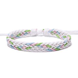 Bohemia Handmade Woven Rope Bracelets Vintage Unisex Adjustable Colourful String Wide Friendship Bracelets for Women Men