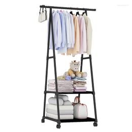 Hangers & Racks Multi-Function Coat Rack Removable Bedroom Hanging Clothes With Wheels Floor Standing Hanger