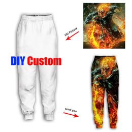 DIY Custom 3D Print Men Trousers Women Jogging Harajuku Casual Sweatpants Personalised Design Pattern Hip Hop Men s Pants 220704