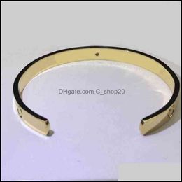Bangle Bracelets Jewelry Opening C Women Stainless Steel Screwdriver Couple Gold Bracelet Men Fashion Valentine Day Gif Dh2Wt
