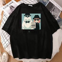 Men's T-Shirts Anime Mange Anya Forger Art Sunglasses Suit Cool Printing Men's Tshirts Funny Fashion Male Tee Shirt DropMen's