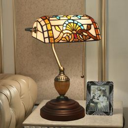 Table Lamps European Retro Lamp Literary Bar Cafe Nostalgic LED Drawstring Bedroom Eye Protection Bedside 2022
