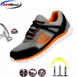 Summer breathable safety shoes mens and womens light antiskid sandals single mesh sports shoes fashion casual work shoes 210315