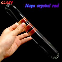 G-Spot Female Masturbation Butt Plug Vibrator Clitoral Stimulator sexy Toy Huge Man-Made Crystal Glass Dildo Adult Toys