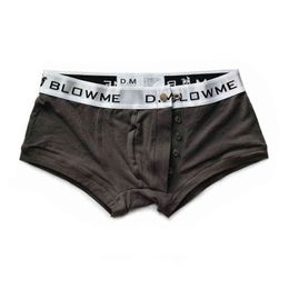 Man's Underwear Underpants Gay Boxershorts Button Ropa Interior Hombre Boxer Men Cotton Underwear Calzoncillos Hombre Cuecas G220419