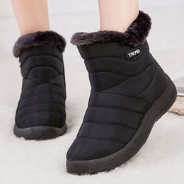 Womens Boots Waterproof Chunky Shoes Woman Winter Warm Fur Winter Boots Women Super Warm Ankle Boots Platform Botas Mujer Y200115