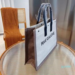 Fashion Ladies Handbag Rive Gauche Tote Shopping Bag High Quality Canvas Large Capacity Beach Bag Luxury Designer Travel Crossbody 2022