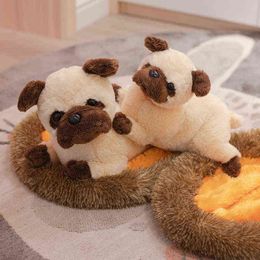 35Cm Super Cute Animals Pug Dog Plush Toys Sleeping Pillow Kids Kawaii Soft Stuffed Dog Dolls Girlfriend Xmas Valentine's Gift J220729