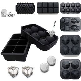 Silicone Ice Tray Mould Whiskey Drink Skull Cube Maker Chocolate s Fade Resistant Easy To Remove Trays 220531