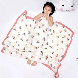 Infant Bath Towels Printed Muslin Four-Layer Bamboo Cotton Gauze Towel Wrapped By INS Baby Blanket 27 Designs JLA13040