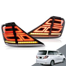 Car Tail Light Streamer Dynamic Assembly For Toyota Alphard 2007-2013 Daytime Running Lights Rear Lamp Taillight