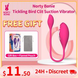 Norty Bonie Flexsible 5-Frequency Suction Love Egg Vibrator Vibrating sexy Toys For Women Clitoris Anal Stimulation Adult Product