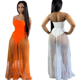 Verano sin tirantes sheer malla patchwork largo vestido mujer sexy transparente ver a través de la playa maxi vestidos robe sundress chicas camisetas ropa0005 Verano sin tirantes sheer malla patchwork largo vestido mujer sexy transparente ver a través de la playa maxi vestidos robe sundress chicas camisetas ropa0005