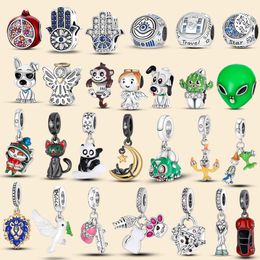 925 Silver Fit Pandora Charm 925 Bracelet animal Angel beads Fit Pandora charms set Pendant DIY Fine Beads Jewellery