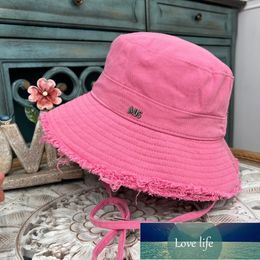 Fashion Embroidery Hat with Inner Brand Label Panama Bob Basin Cap Outdoor Fisherman Hat