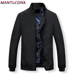 MANTLCONX Mens Jackets Spring Casual Coats Solid Color Mens Stand Collar Zipper Jacket Male Bomber Jacket Men Casual Outerwear 201128