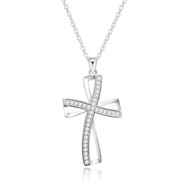 Chains List Charm Wedding Lady Nice Colour Silver Jewellery Fashion Elegant Women Classic High Quality Crosses Necklace LN001Chains ChainsChain