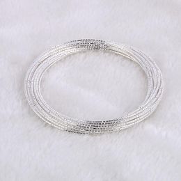 Bangle 20pcs Or 10pcs Set Wire Metal Bracelets Bangles For Women 70mm Big Circle Jewellery Party GiftBangle