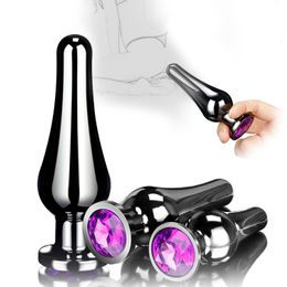 3pcs/set Anal sexy Toys Metal Small Butt Plug Tail Funny Stainless Steel for Women Gay Beads