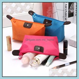 Storage Bags Home Organisation Housekee Garden 2021 50Pcs Candy Colour Travel Makeup Womens Lady Cosmetic Bag Pouch Clutch Handbag Hanging