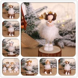 Ornaments Merry Cute Angel Dolls Tree Christmas Decorations for Home Year Decor Y201020