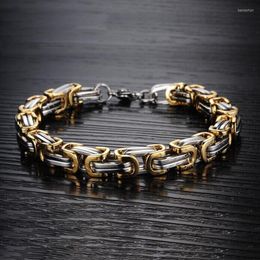 Link Chain Byzantium Bracelets For Mens Stainless Steel Gold Chian Bracelet On Hand Charm Male Accessories Simple Manual Jewellery Kent22