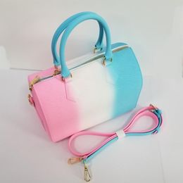 Evening Bags Women's Bag 2022 PVC Leather Toothpick Pattern Pillow Ladies Handbag Color Portable Shoulder Jelly BagEvening