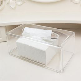 Tissue Box Holder Clear Acrylic Storage Organizer for Kitchen Restaurant Hotel Clear Acrylic Storage Organizer 201022