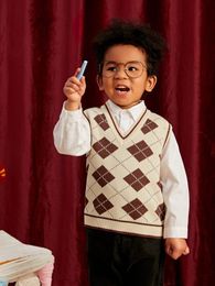 Toddler Boys Argyle Pattern Sweater Vest SHE01