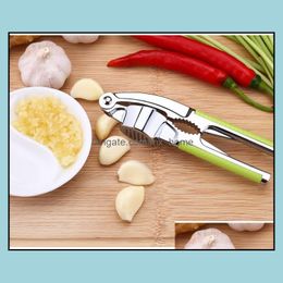 Garlic Clip Manually Press Zinc Alloy Portable Food Grinder Jam Pressure Control Fruit Salad Kitchen Presses Drop Delivery 2021 Vegetable