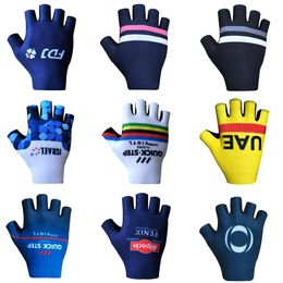 Pro Team Breathable Cycling Gloves Road Bike Gloves Men Sports Half Finger Anti Slip MTB Bicycle Glove 220722