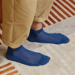 Men's Socks Men Fashion 2022 Summer Ankle Colour Short Invisible Cotton Breathable High Quality Mesh TrendyMen's