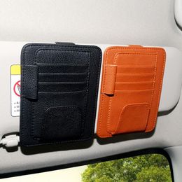 Car Organizer Fashion Multifunctional Bills Durable Storage Bag Card Holder Sun Visor Point Pocket Pouch