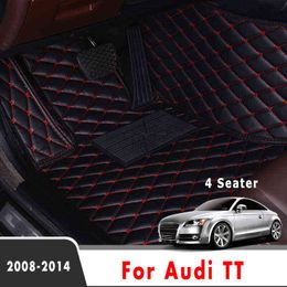 Car Floor Mats For Audi TT 2014 2013 2012 2011 2010 2009 2008 (4 Seater) Carpets Custom Styling Interior Accessories Foot Pads H220415
