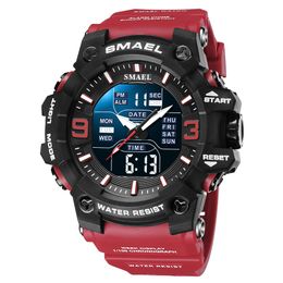 SMAEL 2022 cross-border new waterproof sport watch men's multi-functional luminous cool electronic watch gift