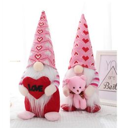 New Valentines Day Gnome Bear Love Faceless party Favour Gnomes Gifts Doll Window Props Decoration Toys Ornaments