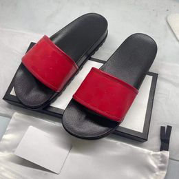 Designer-Designer Beach Shoes Men Women Designers Slippers Print Slide Summer Wide Flat Sandals Stripe Bee Slipper Size35-46 With Box