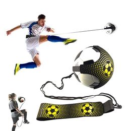 Adjustable Football Kick Trainer Soccer Ball Children Practise Aid Assistance Waist Belt Control Skill Training Band XA32L 220728
