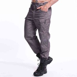 Men Military Tactical Cotton Pants CP Camouflage Travel SWAT Army Cargo Black Pants Casual EDC Pockets Soldier Combat Trouser L220706