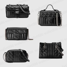 Designer Bags Woman Fashion Chain Handbags Shoulder Bag Famous Brands handbag Lady Genuine Leather Black White Gray Marmont Cross Body Bag