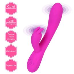-Olo 16 Geschwindigkeiten G Punkt Nippel Massagebaste Sexspielzeug für Frauen Clitoris Vagina Stimulation Dual Motors Dildo Heizung Kaninchen Vibrator Y220702
