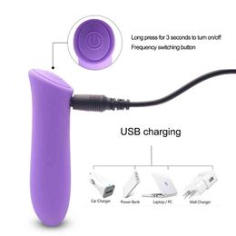 Sex toy toys masager Massager Toys Vibrator Silicone Vibration Massage Bullet Head Charging Usb Fun Egg Skipping 75BE KTCD
