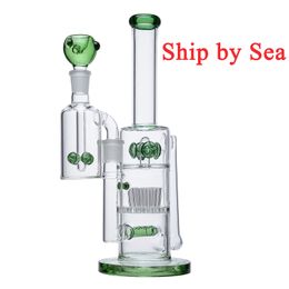 18mm Female Joint Hookahs Inline Perc Heady Water Pipes Mushroom Cross Percolator Glass Bongs With Ash Catcher And Bowl