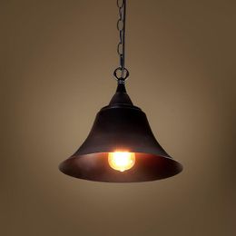 Pendant Lamps European Vintage Black Iron Hat Design Lights Industry Style E27 LED Hang For Dining Room&porch&stairs CYDD008BPendant