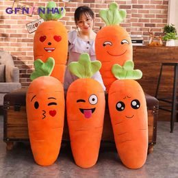 Pc Cm Cartoon Smile Carrot Cuddle Cute Simulation Vegetable Pillow Dolls Stuffed Soft Toy For Children Gift J220704