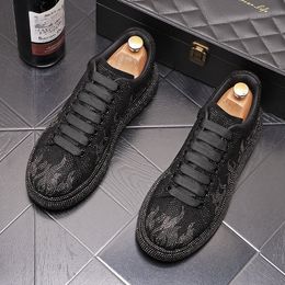 Fashion Black Leather Dress Wedding Party Shoes Luxury Designers Lace-up Casual Formal Loafers Autumn Spring Round Toe Non-Slip Driving Walking Sneakers N7