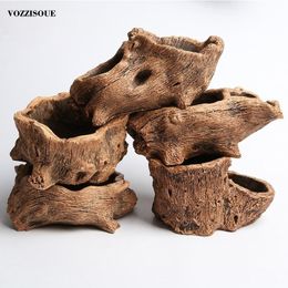 Sale Resin Tree Root Plants Bonsai Pot De Fleur Succulent er Indoor Accessories Office Decoration s Y200709